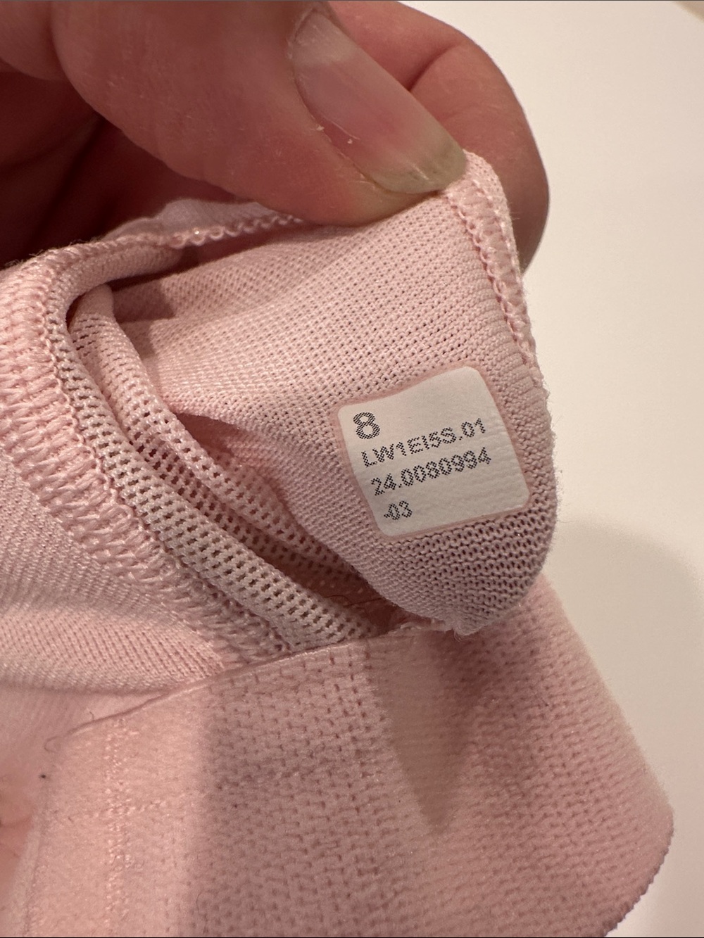 Lululemon asymmetrical tennis sports bra size 8, blush pink, great condition! - Picture 6 of 8